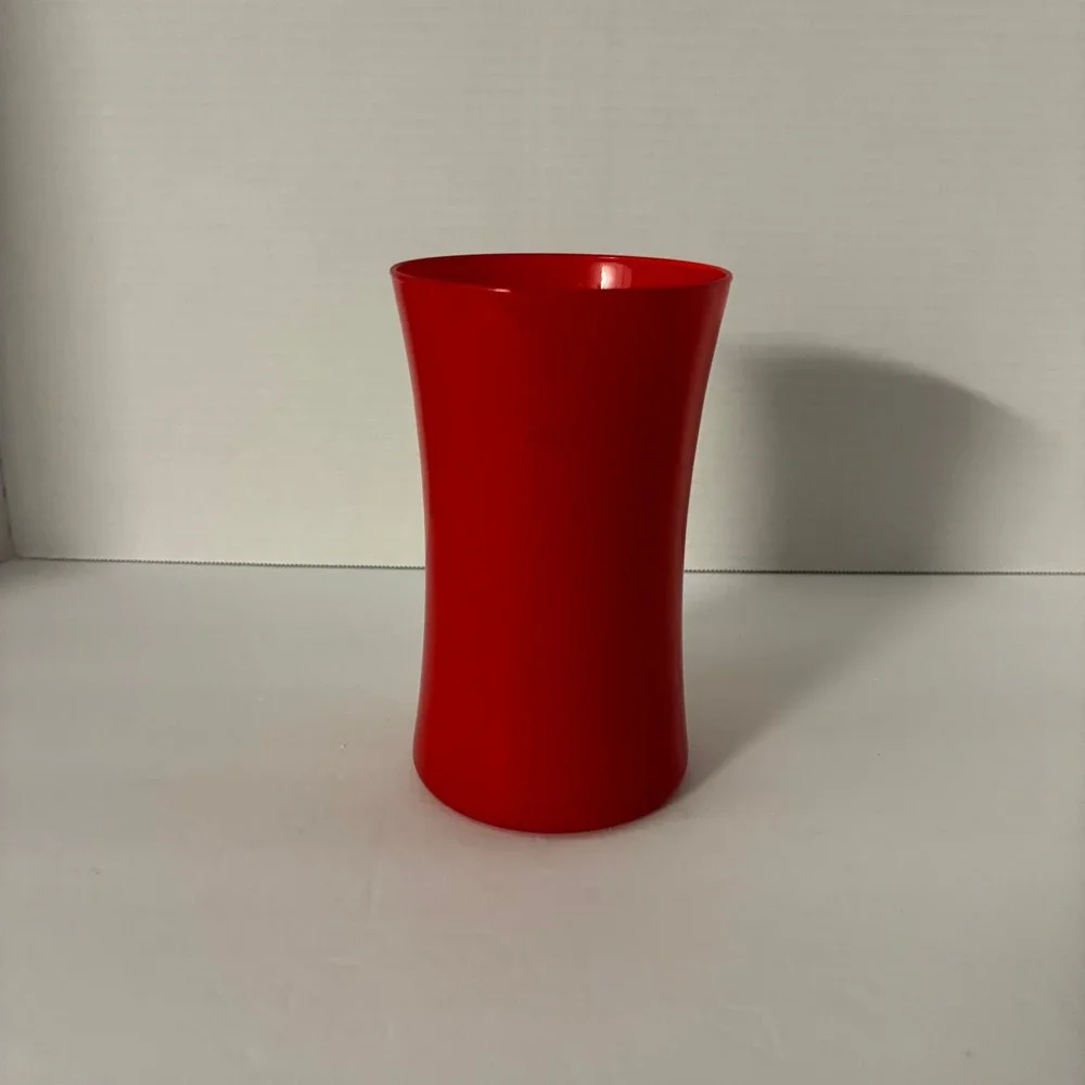 Red Art Glass Vase 8